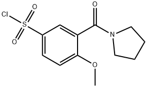 4-Methoxy-3-(pyrrolidin-1-ylcarbonyl)-benzenesulfonyl chloride Struktur