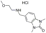 5-[(2-Methoxy-ethylamino)-methyl]-1,3-dimethyl-1,3-dihydro-benzoimidazol-2-one hy Struktur