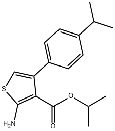 Isopropyl 2-amino-4-(4-isopropylphenyl)thiophene-3-carboxylate Struktur