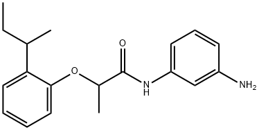 N-(3-Aminophenyl)-2-[2-(sec-butyl)phenoxy]-propanamide Struktur