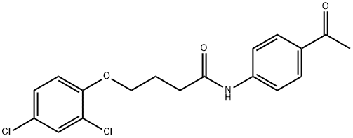 N-(4-Acetylphenyl)-4-(2,4-dichlorophenoxy)-butanamide Struktur