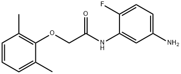 N-(5-Amino-2-fluorophenyl)-2-(2,6-dimethylphenoxy)acetamide Struktur