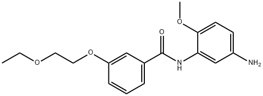 N-(5-Amino-2-methoxyphenyl)-3-(2-ethoxyethoxy)-benzamide Struktur