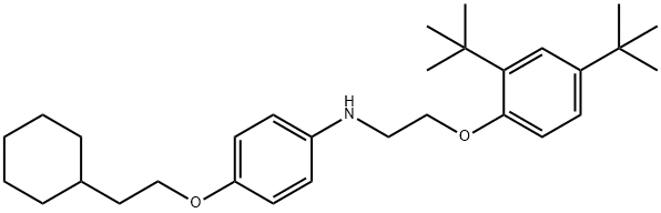 N-[4-(2-Cyclohexylethoxy)phenyl]-N-{2-[2,4-di(tert-butyl)phenoxy]ethyl}amine Struktur