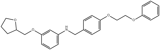 N-[4-(2-Phenoxyethoxy)benzyl]-3-(tetrahydro-2-furanylmethoxy)aniline Struktur