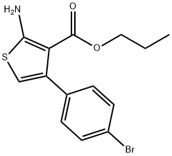 Propyl 2-amino-4-(4-bromophenyl)thiophene-3-carboxylate Struktur