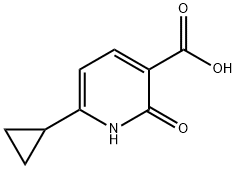 6-cyclopropyl-2-oxo-1,2-dihydro-3-pyridinecarboxylic acid Struktur