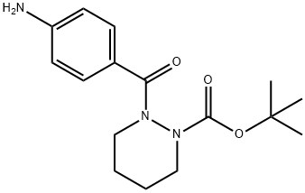 tert-butyl 2-(4-aminobenzoyl)tetrahydro-1(2H)-pyridazinecarboxylate Struktur