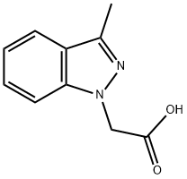 (3-methyl-1H-indazol-1-yl)acetic acid Struktur