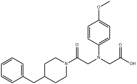 [[2-(4-benzylpiperidin-1-yl)-2-oxoethyl](4-methoxyphenyl)amino]acetic acid Struktur