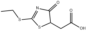 [2-(ethylthio)-4-oxo-4,5-dihydro-1,3-thiazol-5-yl]acetic acid Struktur