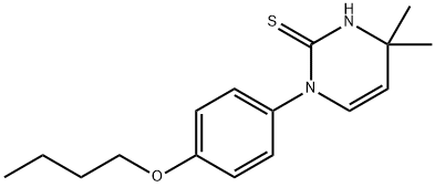 1-(4-butoxyphenyl)-4,4-dimethyl-1,4-dihydropyrimidine-2-thiol Struktur