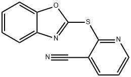 2-(1,3-benzoxazol-2-ylthio)nicotinonitrile Struktur