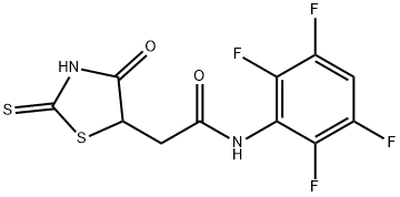 2-(2-mercapto-4-oxo-4,5-dihydro-1,3-thiazol-5-yl)-N-(2,3,5,6-tetrafluorophenyl)acetamide Struktur