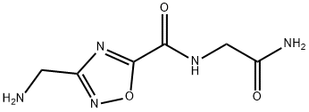 3-(aminomethyl)-N-(2-amino-2-oxoethyl)-1,2,4-oxadiazole-5-carboxamide Struktur