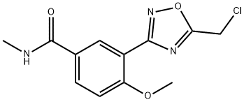 3-[5-(chloromethyl)-1,2,4-oxadiazol-3-yl]-4-methoxy-N-methylbenzamide Struktur