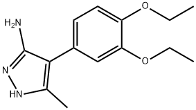 4-(3,4-diethoxyphenyl)-3-methyl-1H-pyrazol-5-amine Struktur