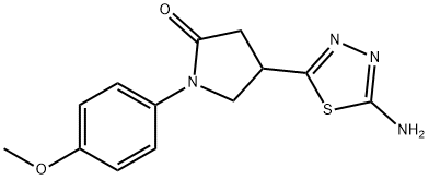 4-(5-amino-1,3,4-thiadiazol-2-yl)-1-(4-methoxyphenyl)pyrrolidin-2-one Struktur