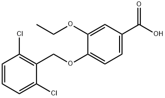 4-[(2,6-dichlorobenzyl)oxy]-3-ethoxybenzoic acid Struktur