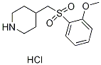 4-{[(2-methoxyphenyl)sulfonyl]methyl}piperidine hydrochloride Struktur