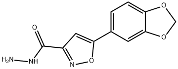 5-(1,3-benzodioxol-5-yl)isoxazole-3-carbohydrazide Struktur