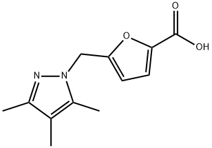 5-[(3,4,5-trimethyl-1H-pyrazol-1-yl)methyl]-2-furoic acid Struktur