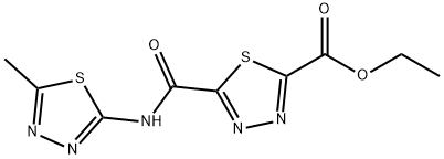 ethyl 5-{[(5-methyl-1,3,4-thiadiazol-2-yl)amino]carbonyl}-1,3,4-thiadiazole-2-carboxylate Struktur