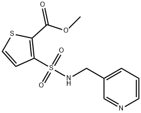 methyl 3-{[(pyridin-3-ylmethyl)amino]sulfonyl}thiophene-2-carboxylate Struktur