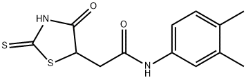 N-(3,4-dimethylphenyl)-2-(2-mercapto-4-oxo-4,5-dihydro-1,3-thiazol-5-yl)acetamide Struktur