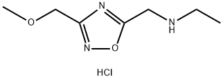 N-{[3-(methoxymethyl)-1,2,4-oxadiazol-5-yl]methyl}ethanamine hydrochloride Struktur