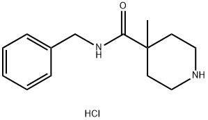 N-benzyl-4-methylpiperidine-4-carboxamide hydrochloride Struktur