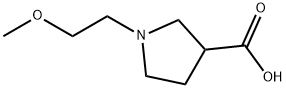 1-(2-methoxyethyl)pyrrolidine-3-carboxylic acid Struktur