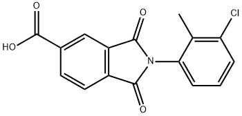 2-(3-chloro-2-methylphenyl)-1,3-dioxoisoindoline-5-carboxylic acid Struktur