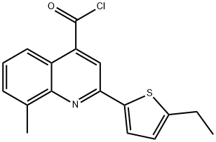 2-(5-ethyl-2-thienyl)-8-methylquinoline-4-carbonyl chloride Struktur