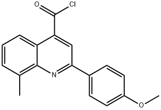 2-(4-methoxyphenyl)-8-methylquinoline-4-carbonyl chloride Struktur