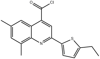 2-(5-ethyl-2-thienyl)-6,8-dimethylquinoline-4-carbonyl chloride Struktur