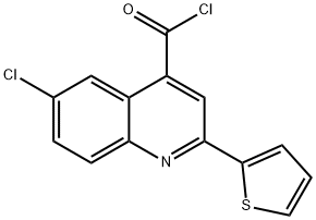 6-chloro-2-(2-thienyl)quinoline-4-carbonyl chloride Struktur