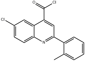 6-chloro-2-(2-methylphenyl)quinoline-4-carbonyl chloride Struktur