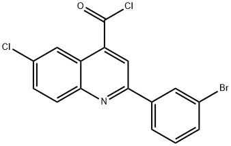 2-(3-bromophenyl)-6-chloroquinoline-4-carbonyl chloride Struktur