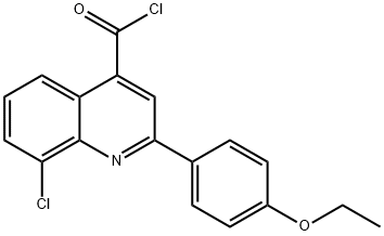 8-chloro-2-(4-ethoxyphenyl)quinoline-4-carbonyl chloride Struktur