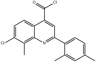 7-chloro-2-(2,4-dimethylphenyl)-8-methylquinoline-4-carbonyl chloride Struktur