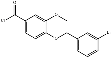 4-[(3-bromobenzyl)oxy]-3-methoxybenzoyl chloride Struktur