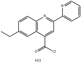 6-ethyl-2-pyridin-2-ylquinoline-4-carbonyl chloride hydrochloride Struktur