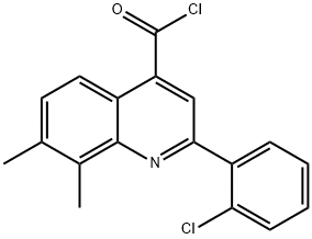 2-(2-chlorophenyl)-7,8-dimethylquinoline-4-carbonyl chloride Struktur