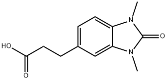 3-(1,3-Dimethyl-2-oxo-2,3-dihydro-1H-benzoimidazol-5-yl)-propionicacid Struktur