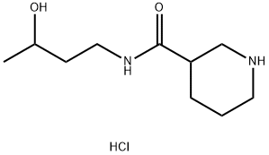 N-(3-Hydroxybutyl)-3-piperidinecarboxamidehydrochloride Struktur