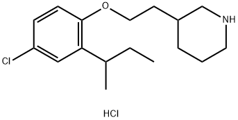 3-{2-[2-(sec-Butyl)-4-chlorophenoxy]-ethyl}piperidine hydrochloride Struktur