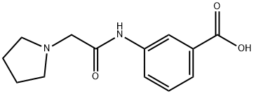 3-(2-Pyrrolidin-1-yl-acetylamino)-benzoic acid Struktur