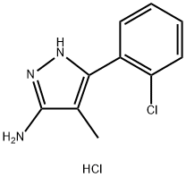 5-(2-Chloro-phenyl)-4-methyl-2H-pyrazol-3-ylaminehydrochloride Struktur