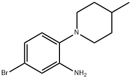 5-Bromo-2-(4-methyl-1-piperidinyl)aniline Struktur